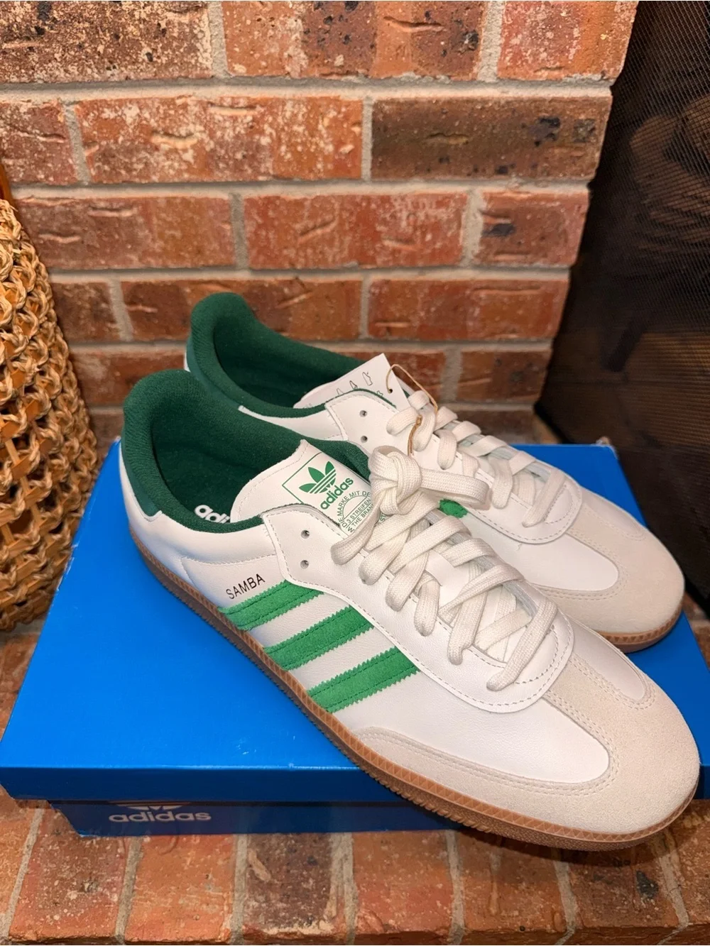 Adidas Samba OG White Green Gum Sole Men’s Size 13 NIB JI3202